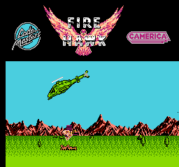Firehawk title screen for NES
